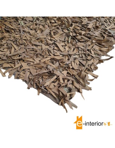 Δερμάτινο Χαλάκι Φουντωτό 70x140 - BEIGE