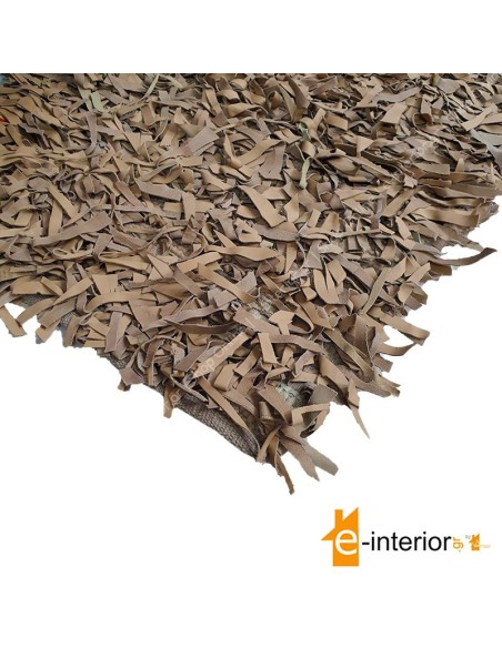 Δερμάτινο Χαλάκι Φουντωτό 70x140 - BEIGE