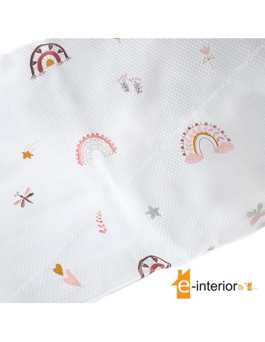 Κουβέρτα Πικέ Κούνιας 120x160 Rainbow Luv