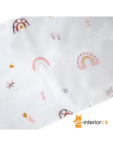 Κουβέρτα Πικέ Κούνιας 120x160 Rainbow Luv