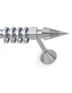 Κουρτινόξυλο Νίκελ Σατινέ GREY Φ25