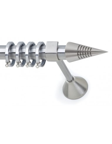 Κουρτινόξυλο Νίκελ Σατινέ GREY Φ25