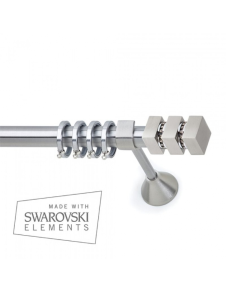 Κουρτινόξυλο Νίκελ Σατινέ SANTORINI 2 Φ25