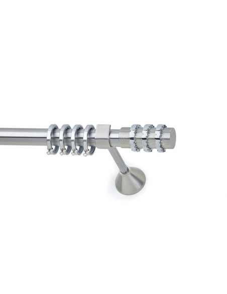 Κουρτινόξυλο Νίκελ Σατινέ SNAKE Φ25