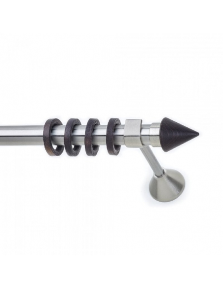 Κουρτινόξυλο Νίκελ Σατινέ MABA WOOD WENGE Φ25