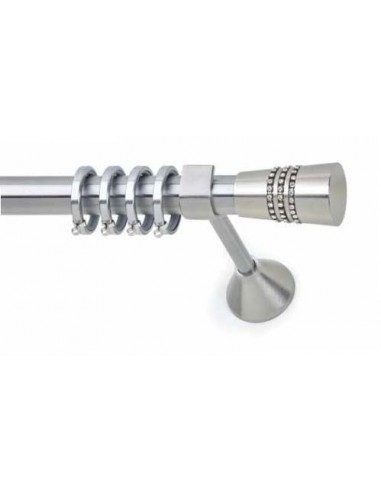 Κουρτινόξυλο Νίκελ Σατινέ RAVENA Strass Φ25