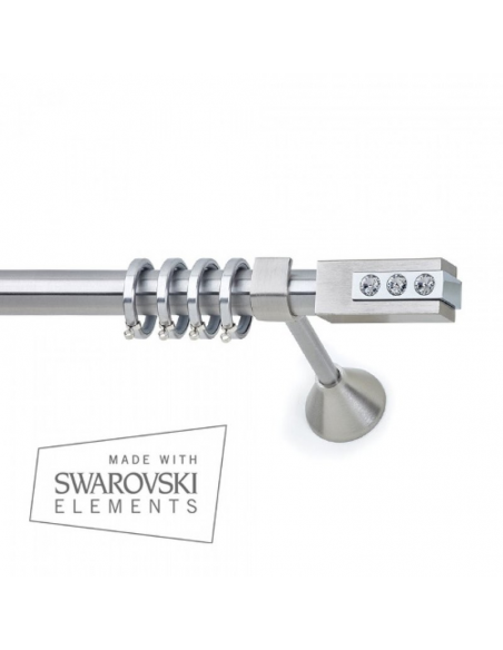 Κουρτινόξυλο Νίκελ Σατινέ CHAMPION ROUND Φ25