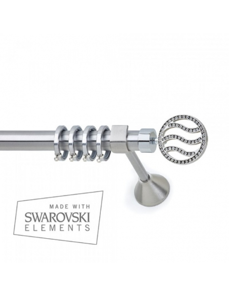 Κουρτινόξυλο Νίκελ Σατινέ UNIQUE Φ25