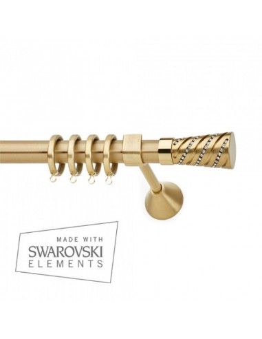 Κουρτινόξυλο Χρυσό Ματ PANAMA 3 Φ25