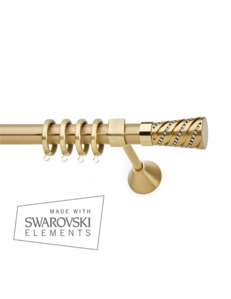 Κουρτινόξυλο Χρυσό Ματ PANAMA 3 Φ25