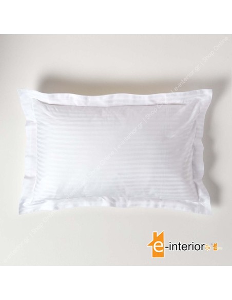 Μαξιλαροθήκη Λευκή Premium Βαμβακοσατέν 53x73+5 Oxford | 100% ΒΑΜΒΑΚΙ