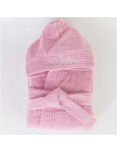 Μπουρνούζι Εφηβικό Με Κουκούλα Borea Pink 15-16 (ΦΟΡΜΑ ΓΙΑ 12-13 ΕΤΩΝ)