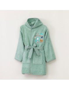 Μπουρνούζι Βρεφικό Με Κουκούλα Borea Crane 5-6