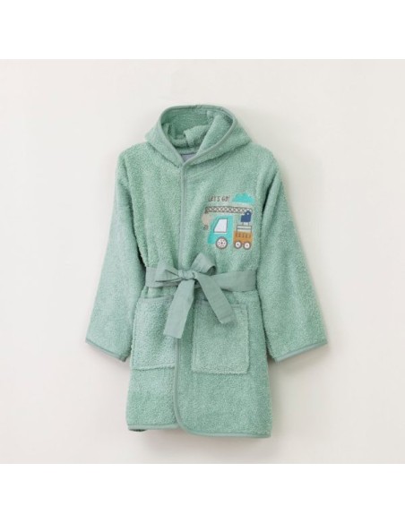 Μπουρνούζι Βρεφικό Με Κουκούλα Borea Crane 5-6