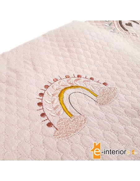 Κουβέρτα Πικέ Αγκαλιάς 80x90 Rainbow Luv Pink